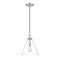 Z-Lite Harper 1 Light Pendant, Brushed Nickel & Clear 3034P11-BN - alternate 8